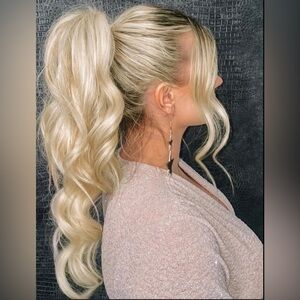 DEEP WAVE BLONDE PONYTAIL EXTENSION ☀️